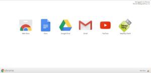 ikony poszczególnych aplikacji google chrome, note, drive, mail, youtube, keepkey