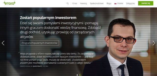 Dawid Kowalski inwestor eToro opinie witryna internetowa