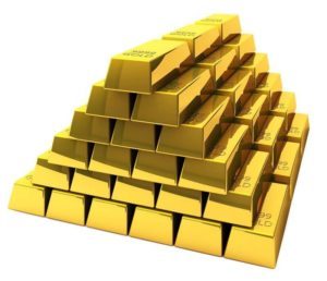 Sztaby złota piramida zdjęcie gold