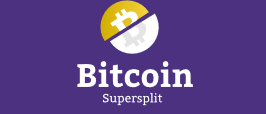 Bitcoin supersplit logo kolorowe